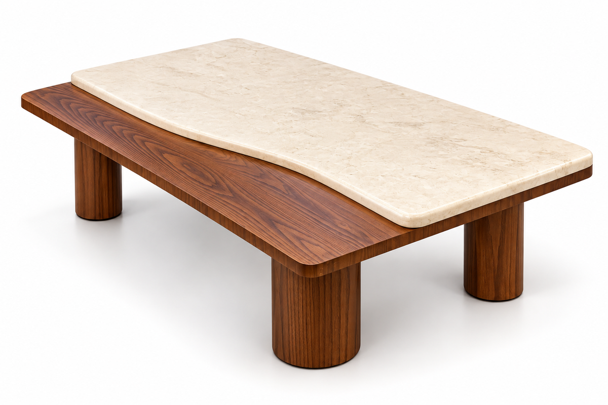 River Italian Marble Coffee Table